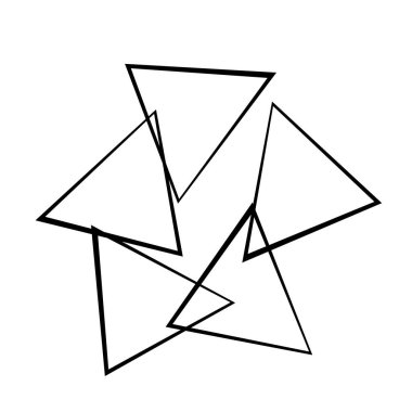 Rastgele soyut geometrik vektör ögesi