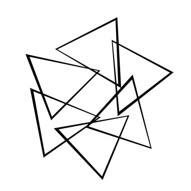 Rastgele soyut geometrik vektör ögesi