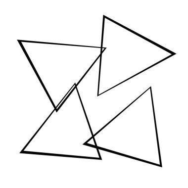 Rastgele soyut geometrik vektör ögesi