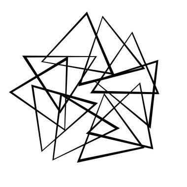 Rastgele soyut geometrik vektör ögesi