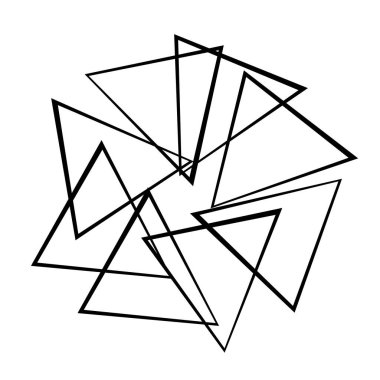 Rastgele soyut geometrik vektör ögesi