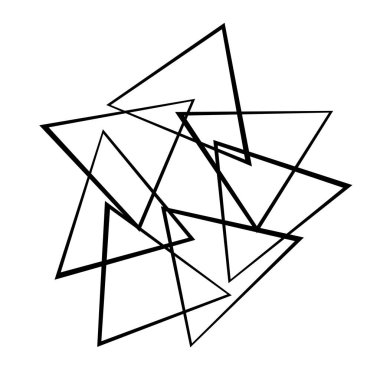 Rastgele soyut geometrik vektör ögesi