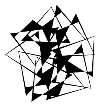 Rastgele soyut geometrik vektör ögesi