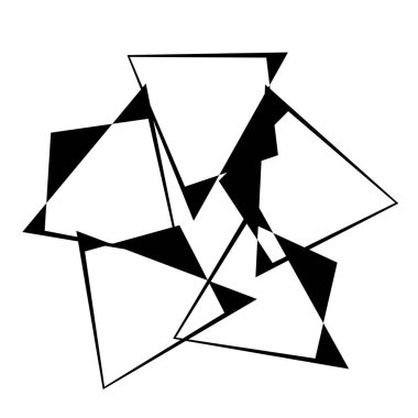 Rastgele soyut geometrik vektör ögesi