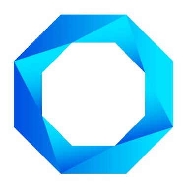 Bölünmüş temel geometrik simge, logo