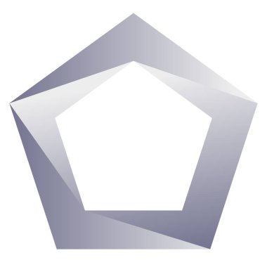 Bölünmüş temel geometrik simge, logo