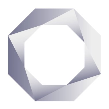 Bölünmüş temel geometrik simge, logo