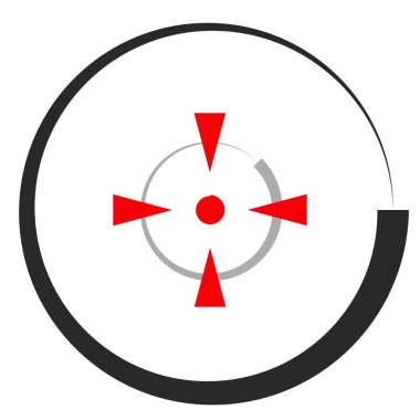 Crosshair, hedef işaret vektör illüstrasyonu