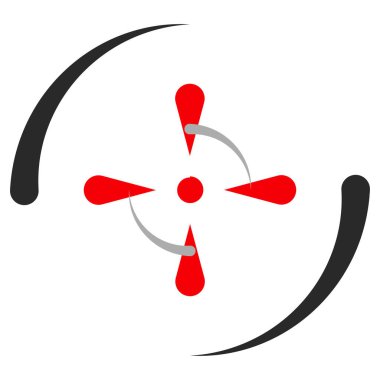 Crosshair, hedef işaret vektör illüstrasyonu