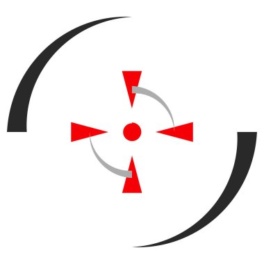 Crosshair, hedef işaret vektör illüstrasyonu