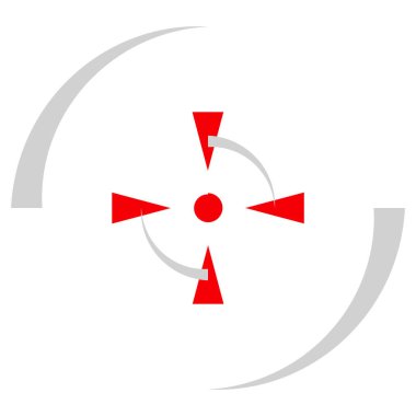 Crosshair, hedef işaret vektör illüstrasyonu