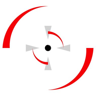 Crosshair, hedef işaret vektör illüstrasyonu