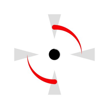 Crosshair, hedef işaret vektör illüstrasyonu