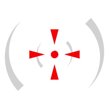 Crosshair, hedef işaret vektör illüstrasyonu