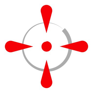 Crosshair, hedef işaret vektör illüstrasyonu