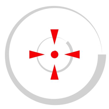 Crosshair, hedef işaret vektör illüstrasyonu