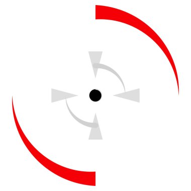 Crosshair, hedef işaret vektör illüstrasyonu