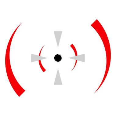 Crosshair, hedef işaret vektör illüstrasyonu