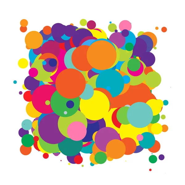 Soyut çakışan daireler desen vektörü çizimi