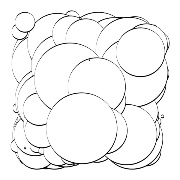 Abstrakte Darstellung Überlappender Kreise Muster Vektor — Stockvektor