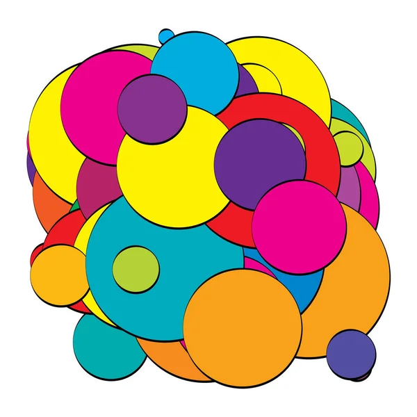 Illustration Vectorielle Abstraite Cercles Qui Chevauchent — Image vectorielle