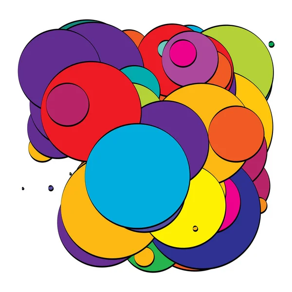 Abstract Overlapping Circles Pattern Vector Illustraiton — ストックベクタ