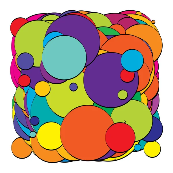 Abstract Overlapping Circles Pattern Vector Illustraiton — ストックベクタ