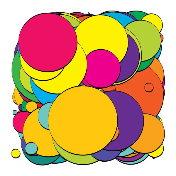 Illustration Vectorielle Abstraite Cercles Qui Chevauchent — Image vectorielle