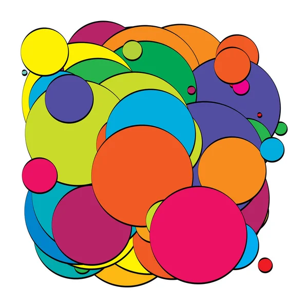 Soyut çakışan daireler desen vektörü çizimi