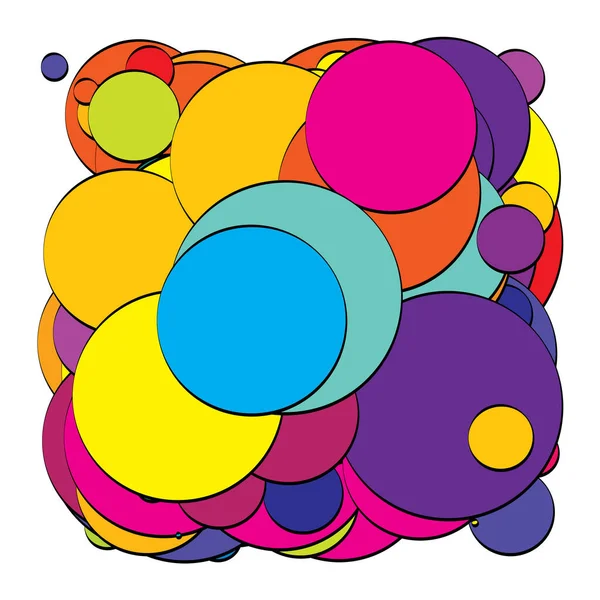 Soyut çakışan daireler desen vektörü çizimi