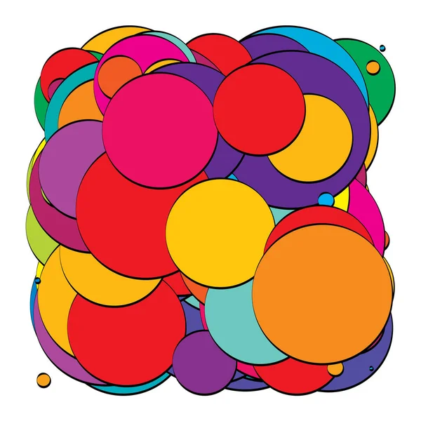 Abstract Overlapping Circles Pattern Vector Illustraiton — ストックベクタ