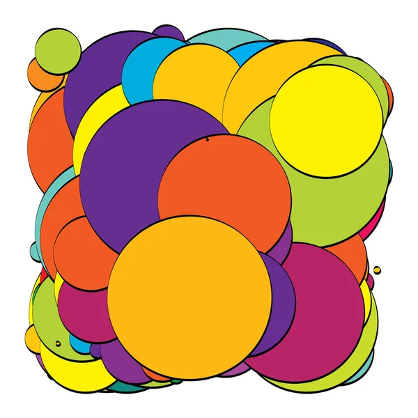 Soyut çakışan daireler desen vektörü çizimi