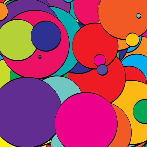 Soyut çakışan daireler desen vektörü çizimi