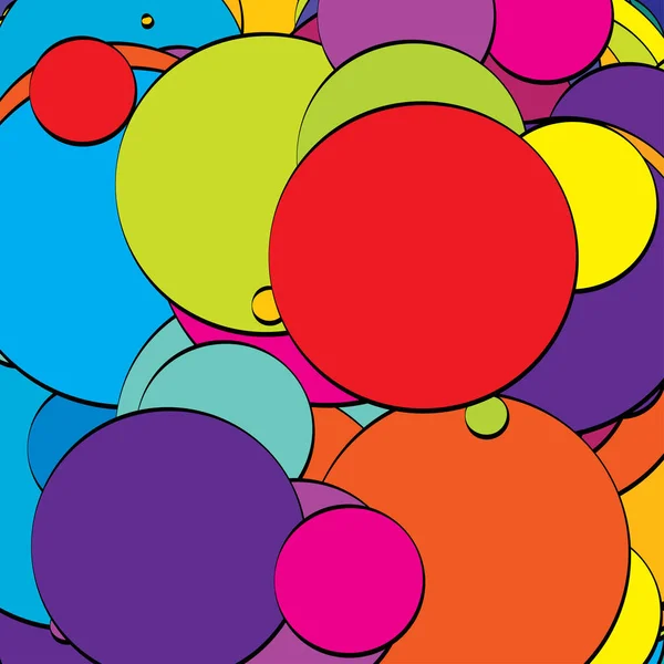 Soyut çakışan daireler desen vektörü çizimi
