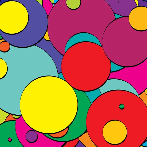 Soyut çakışan daireler desen vektörü çizimi
