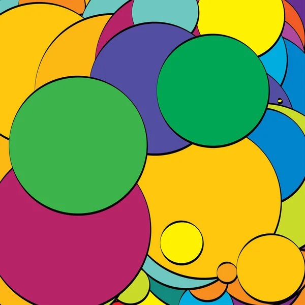 Soyut çakışan daireler desen vektörü çizimi