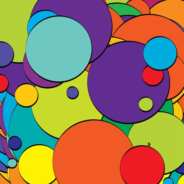Soyut çakışan daireler desen vektörü çizimi