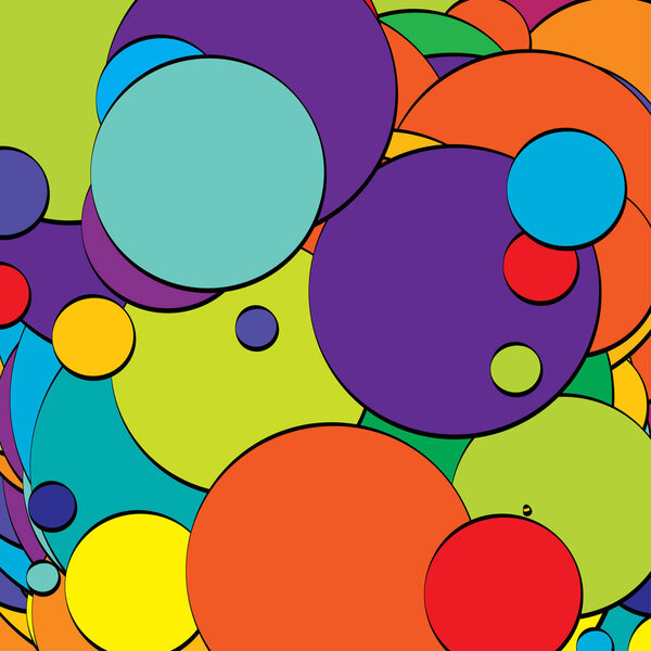 Abstract overlapping circles pattern vector illustraiton