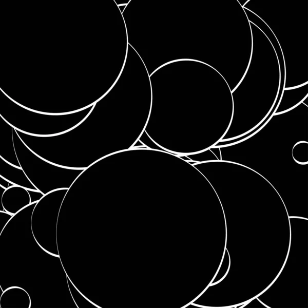 Abstraktní Překrývající Kruhové Obrazce Vektoru Ilustrace — Stockový vektor