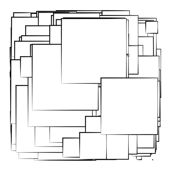 Abstrato Sobreposição Quadrados Padrão Vetor Illustraiton — Vetor de Stock