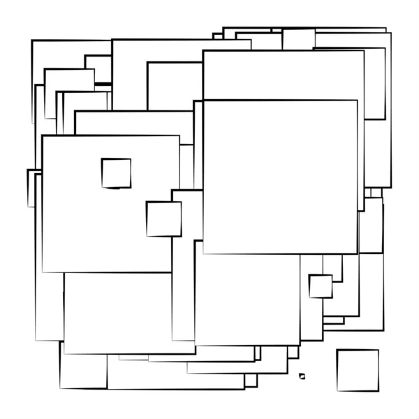 Abstrakt Overlappende Kvadraters Mønstervektor Illustraiton – stockvektor