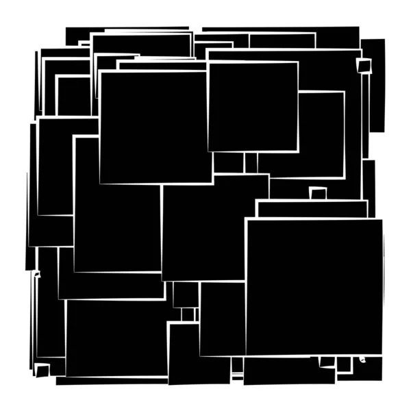 Astratto Sovrapposizione Quadrati Modello Vettoriale Illustraiton — Vettoriale Stock