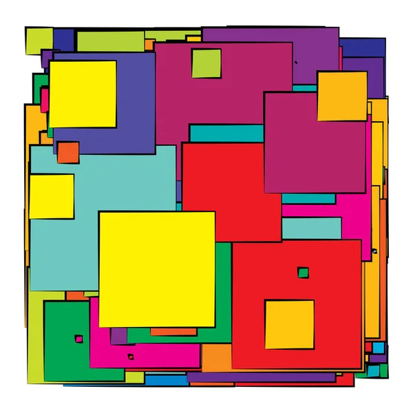 Абстрактний Візерунок Квадратів Перекриваються Векторний Невростетон — стоковий вектор