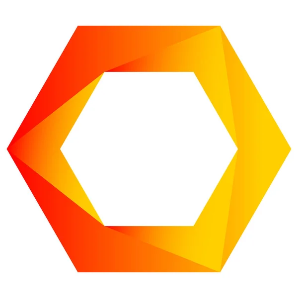 Ícone Geométrico Forma Básica Dividido Logotipo —  Vetores de Stock