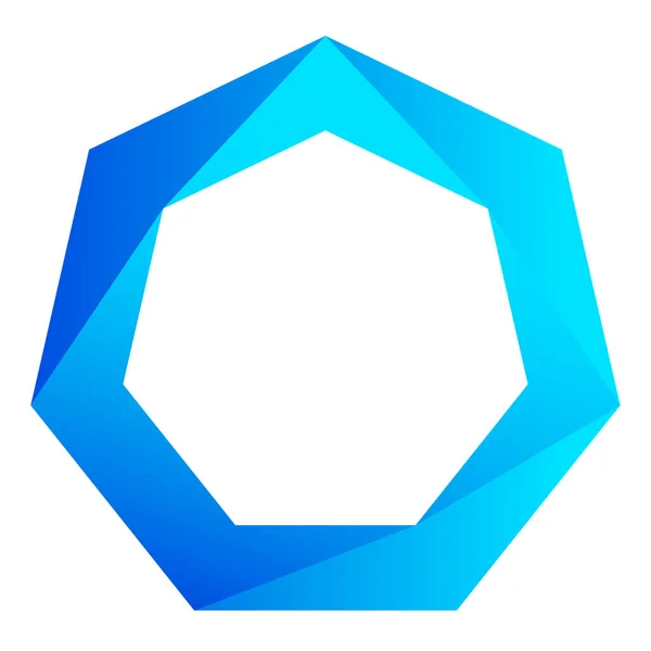 Verdeeld Geometrisch Pictogram Basisvorm Logo — Stockvector