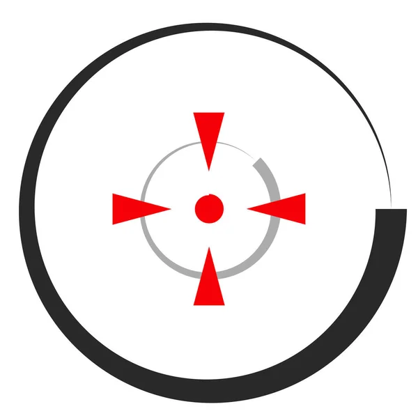 Crosshair Εικονογράφηση Διανύσματος Εικονιδίων Στόχου — Διανυσματικό Αρχείο