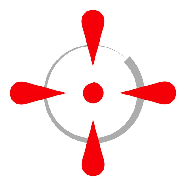 Crosshair Target Mark Icon Vector Illustration — ストックベクタ