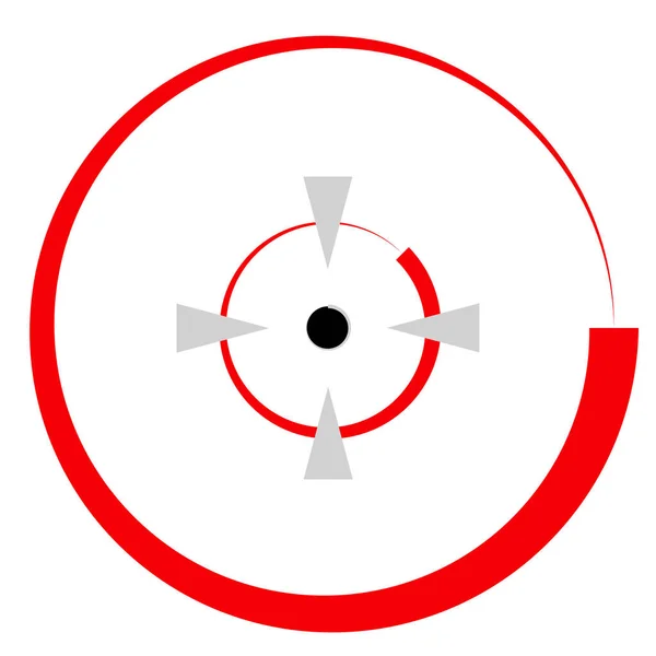 Crosshair Bersaglio Icona Vettoriale Illustrazione — Vettoriale Stock