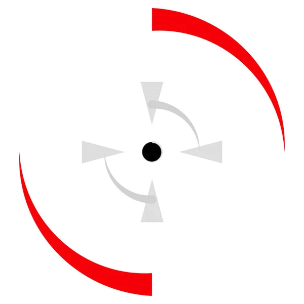 Crosshair Target Mark Icon Vector Illustration — Stock Vector
