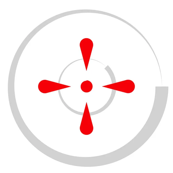 Crosshair Target Mark Icon Vector Illustration — ストックベクタ